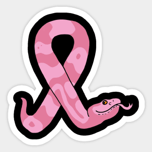 Pink Ribbon Copperhead Snake Sticker